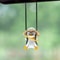 Cute Swing Duck Car Pendant HighPerformance Rearview Mirror Decoration With Glasses 0