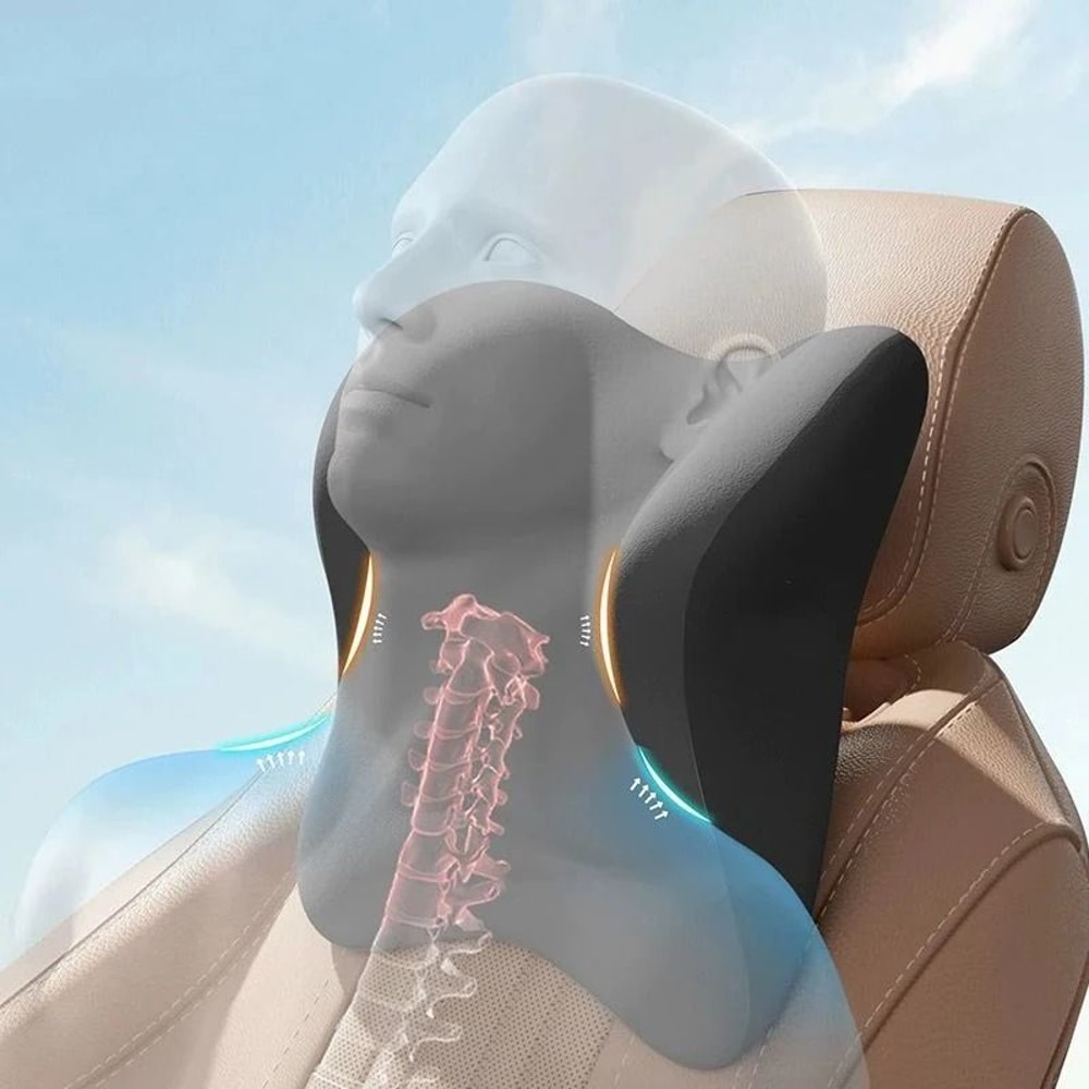 Car Headrest Lumbar Support Set HighPerformance Memory Foam Neck Backrest Cushion 3