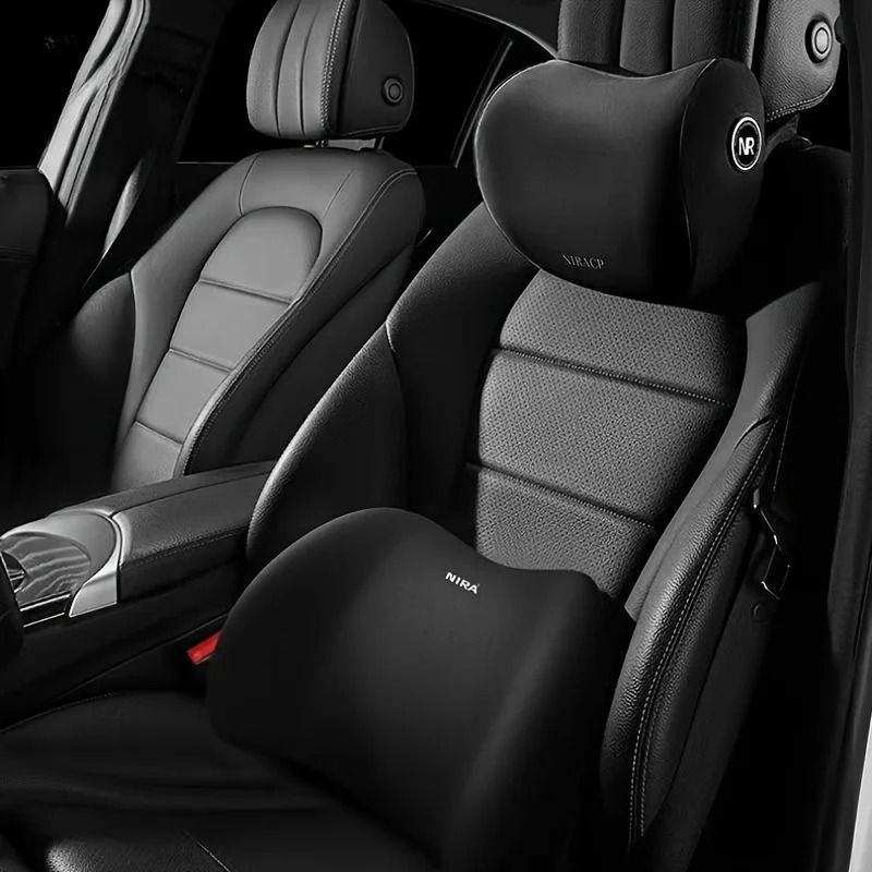 Ergonomic Memory Foam Car Comfort System AllSeason Headrest Lumbar Support Set 5
