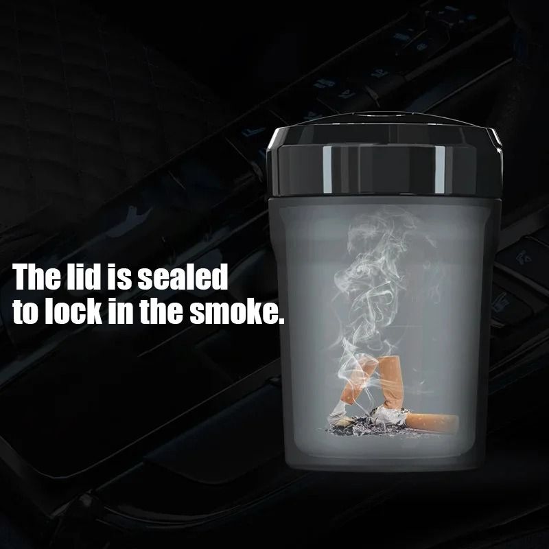 Portable Car LED Ashtray Universal Smokeless Cigarette Ash Holder For Auto Interiors 2