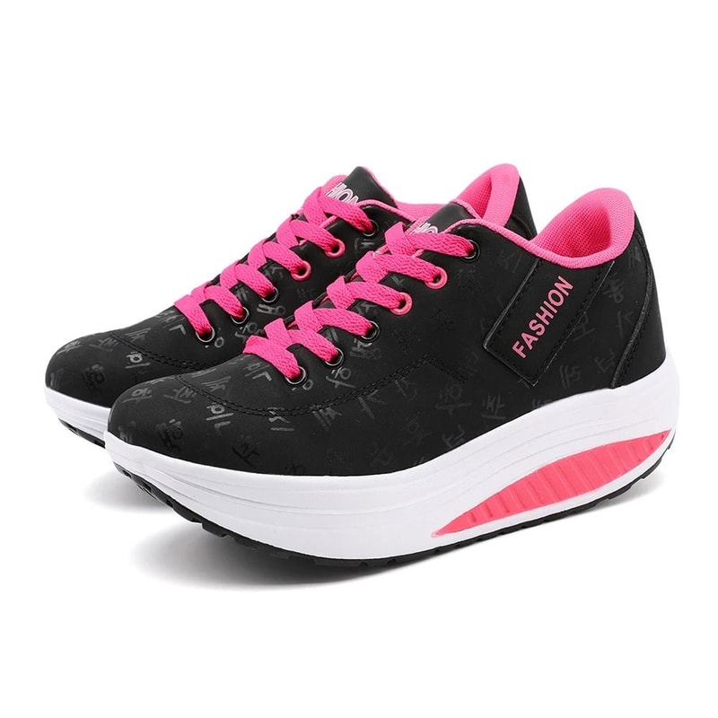 Ladies Casual Wedge Sneakers HighPerformance Breathable Thick Sole Sports Shoes 5