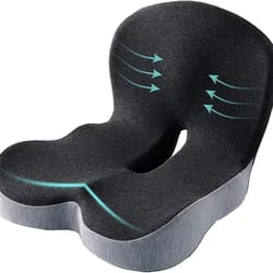 integral memory foam seat & lumbar support – high-performance ergonomic office & car cushion
