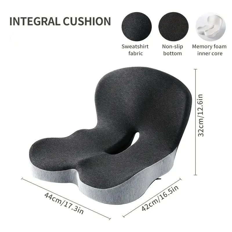 Integral Memory Foam Seat Lumbar Support HighPerformance Ergonomic Office Car Cushion 7
