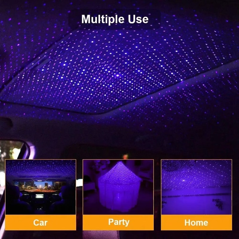 Romantic USB Galaxy Star Projector HighPerformance LED Starry Sky Night Light For Car Home 4