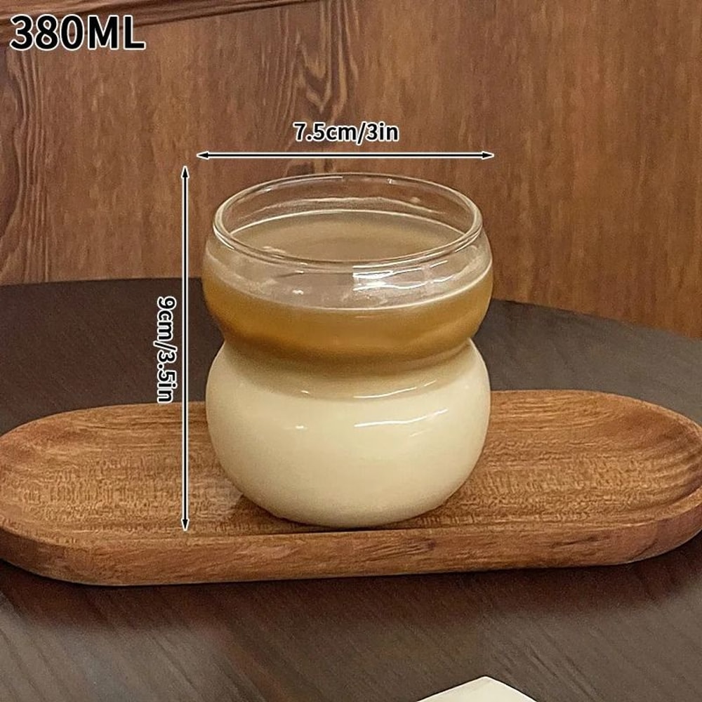 Creative WaveShape Glass Tumbler HighPerformance Transparent Ripple Mug For Iced Coffee Tea 10