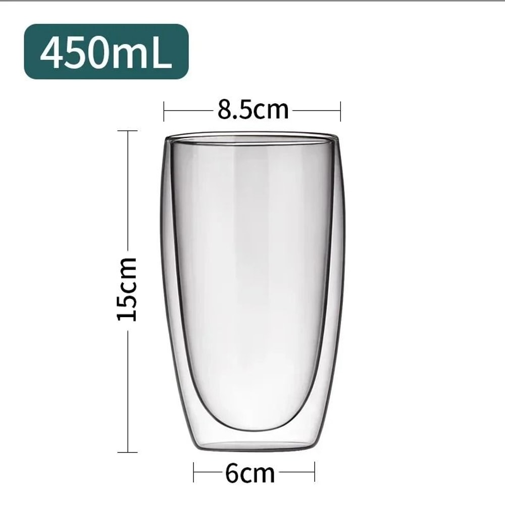 DoubleWall Glass Thermal Mug HighPerformance HeatResistant Tumbler For Coffee Tea Cocktails 15
