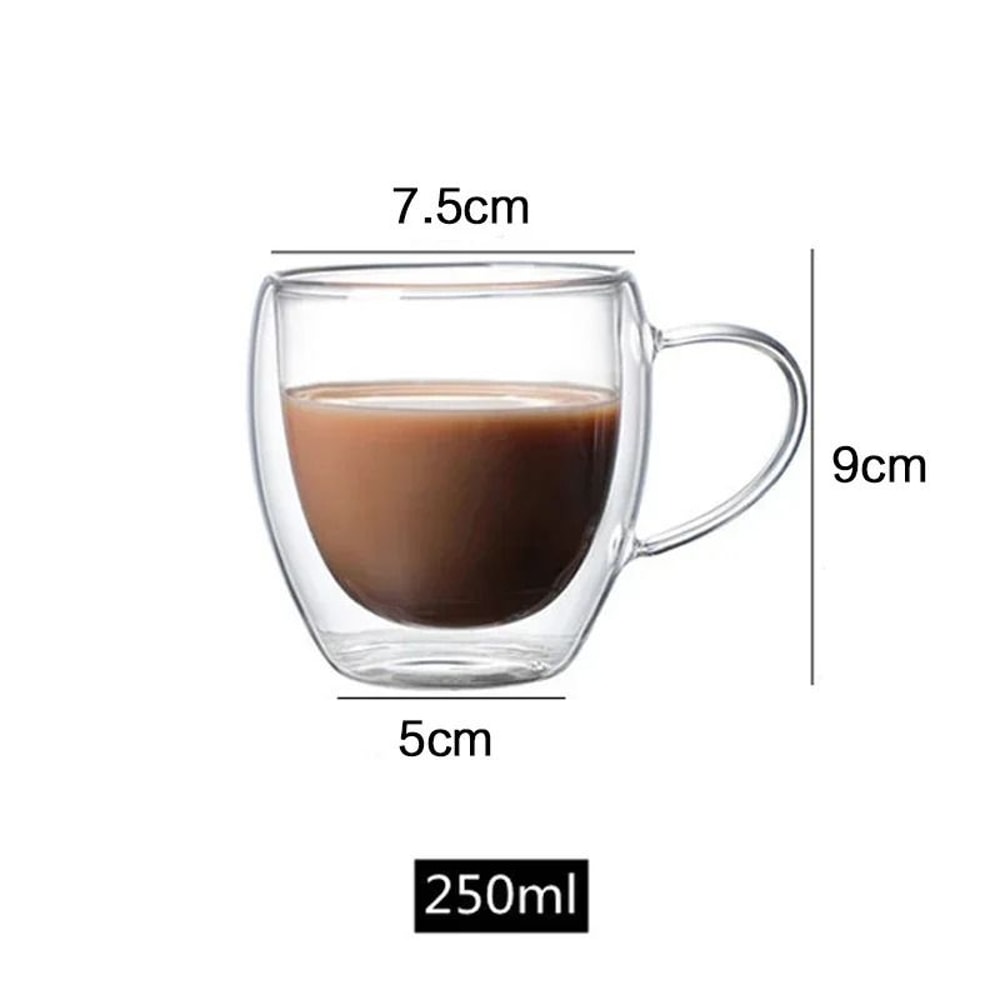 DoubleWall Glass Thermal Mug HighPerformance HeatResistant Tumbler For Coffee Tea Cocktails 8