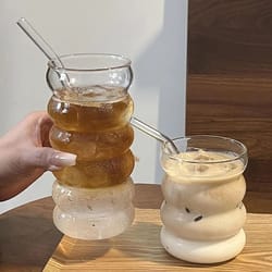 ins ripple glass tumbler – high-performance heat-resistant drinking glasses for coffee & cocktails