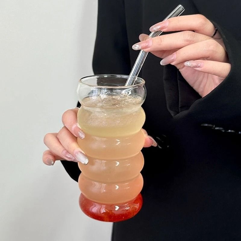 INS Ripple Glass Tumbler HighPerformance HeatResistant Drinking Glasses For Coffee Cocktails 1