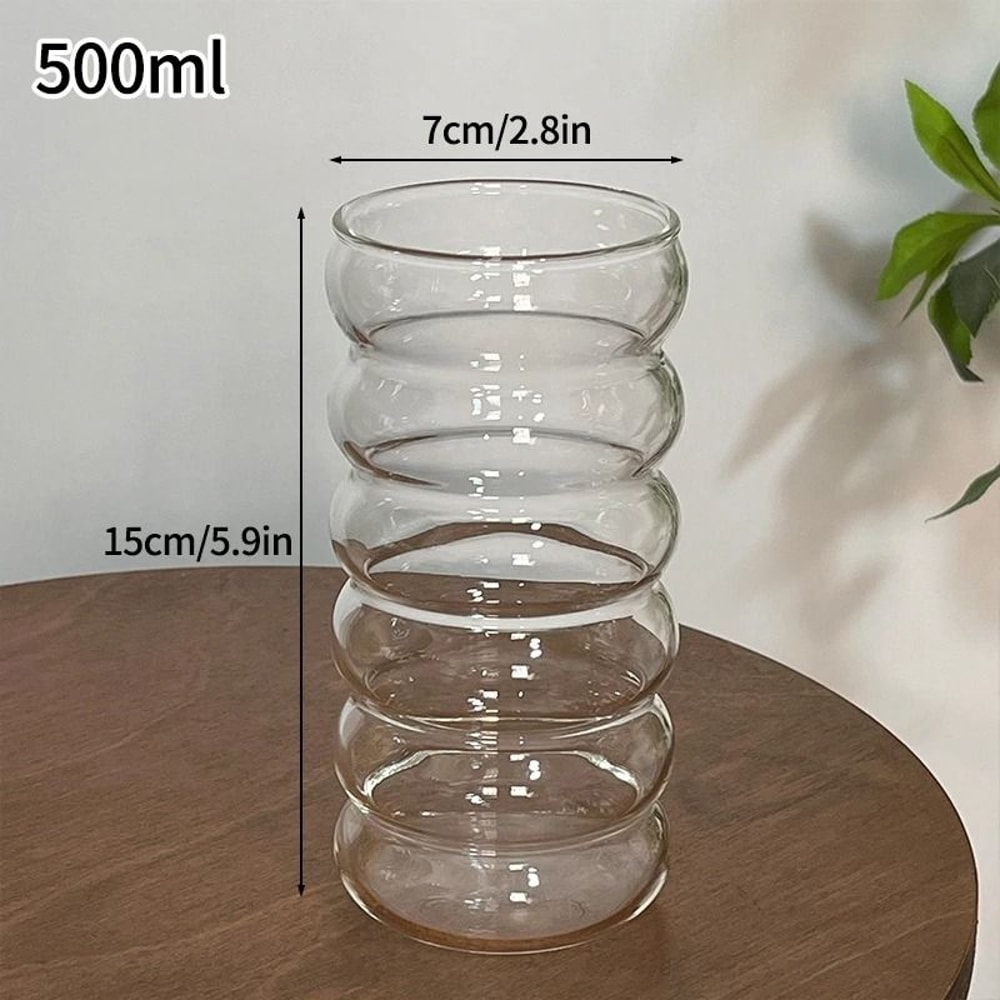 INS Ripple Glass Tumbler HighPerformance HeatResistant Drinking Glasses For Coffee Cocktails 12