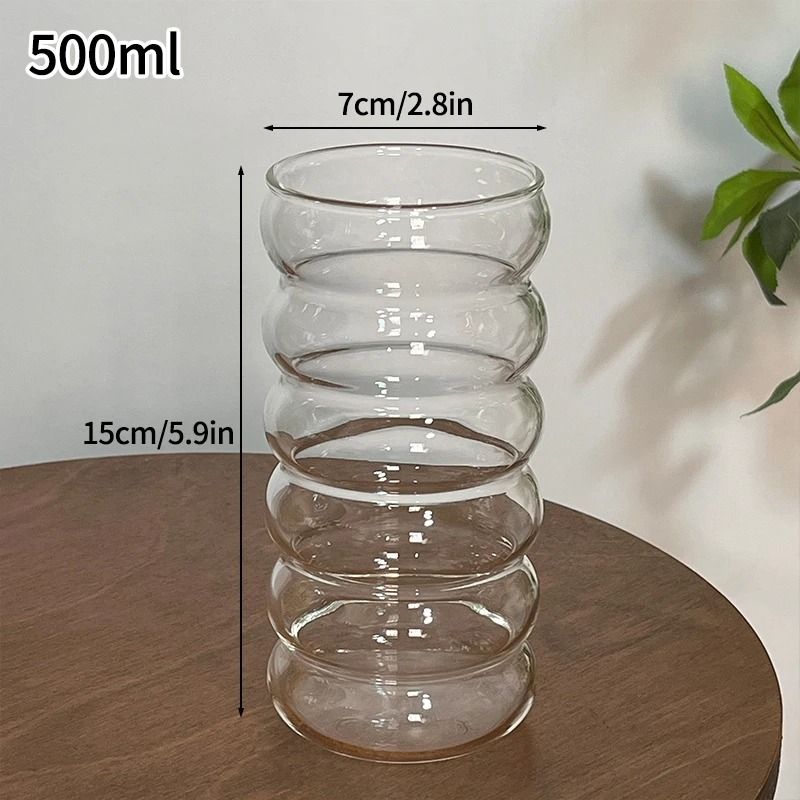 INS Ripple Glass Tumbler HighPerformance HeatResistant Drinking Glasses For Coffee Cocktails 12