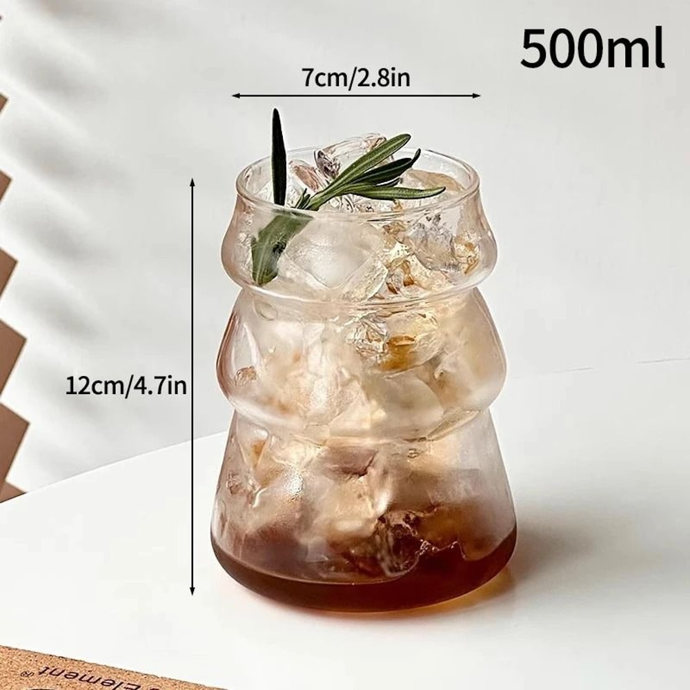 INS Ripple Glass Tumbler HighPerformance HeatResistant Drinking Glasses For Coffee Cocktails 14