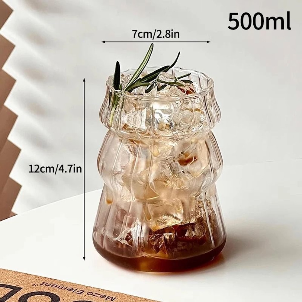 INS Ripple Glass Tumbler HighPerformance HeatResistant Drinking Glasses For Coffee Cocktails 15