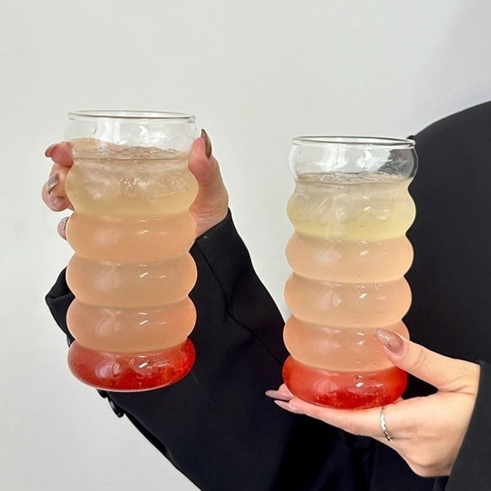 INS Ripple Glass Tumbler HighPerformance HeatResistant Drinking Glasses For Coffee Cocktails 25