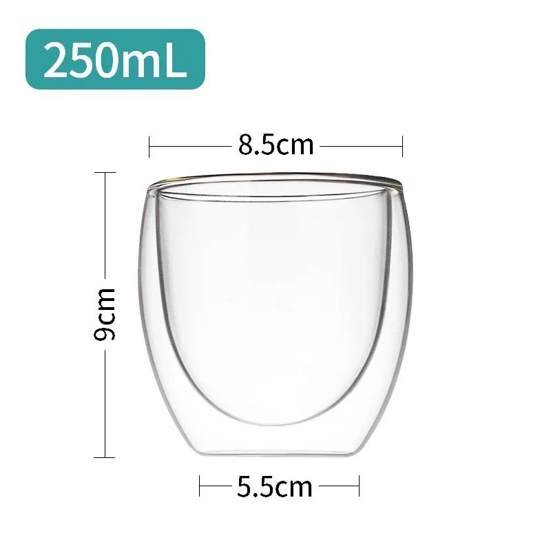 DoubleWall Insulated Glass Mug HighPerformance HeatResistant Tumbler For Coffee Whiskey Cocktails 9