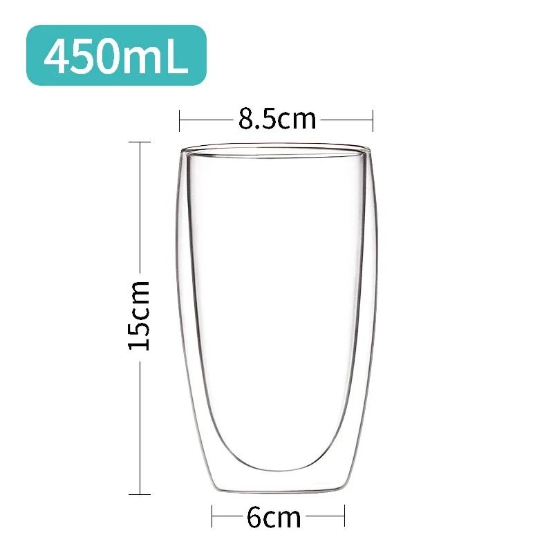 DoubleWall Insulated Glass Mug HighPerformance HeatResistant Tumbler For Coffee Whiskey Cocktails 11