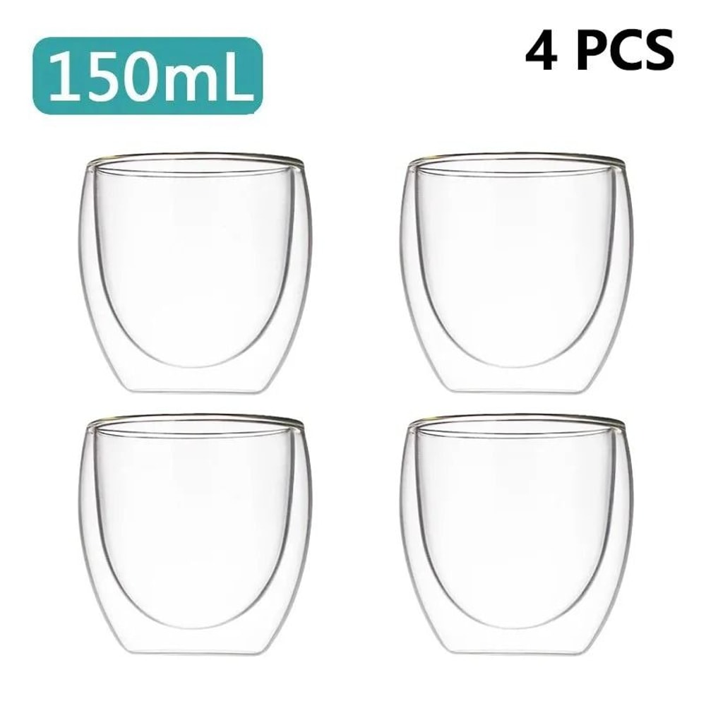 DoubleWall Insulated Glass Mug HighPerformance HeatResistant Tumbler For Coffee Whiskey Cocktails 18