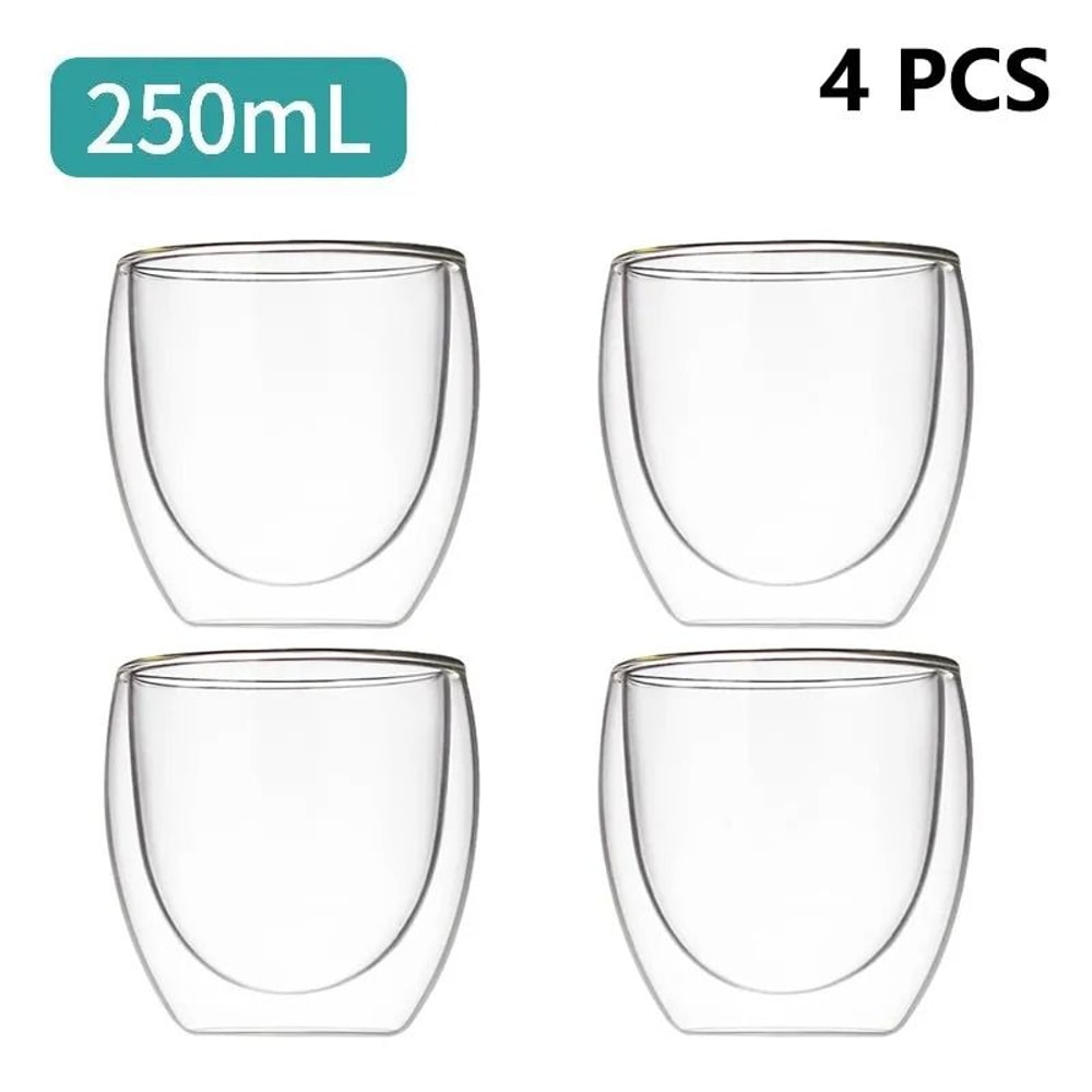 DoubleWall Insulated Glass Mug HighPerformance HeatResistant Tumbler For Coffee Whiskey Cocktails 19