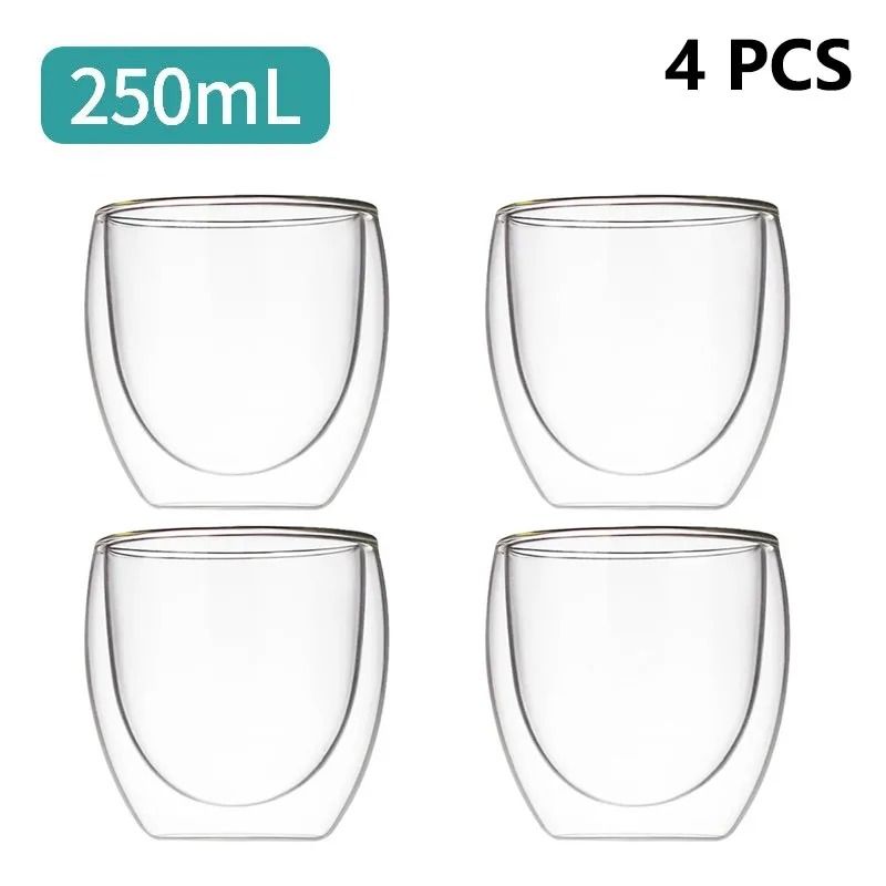 DoubleWall Insulated Glass Mug HighPerformance HeatResistant Tumbler For Coffee Whiskey Cocktails 19
