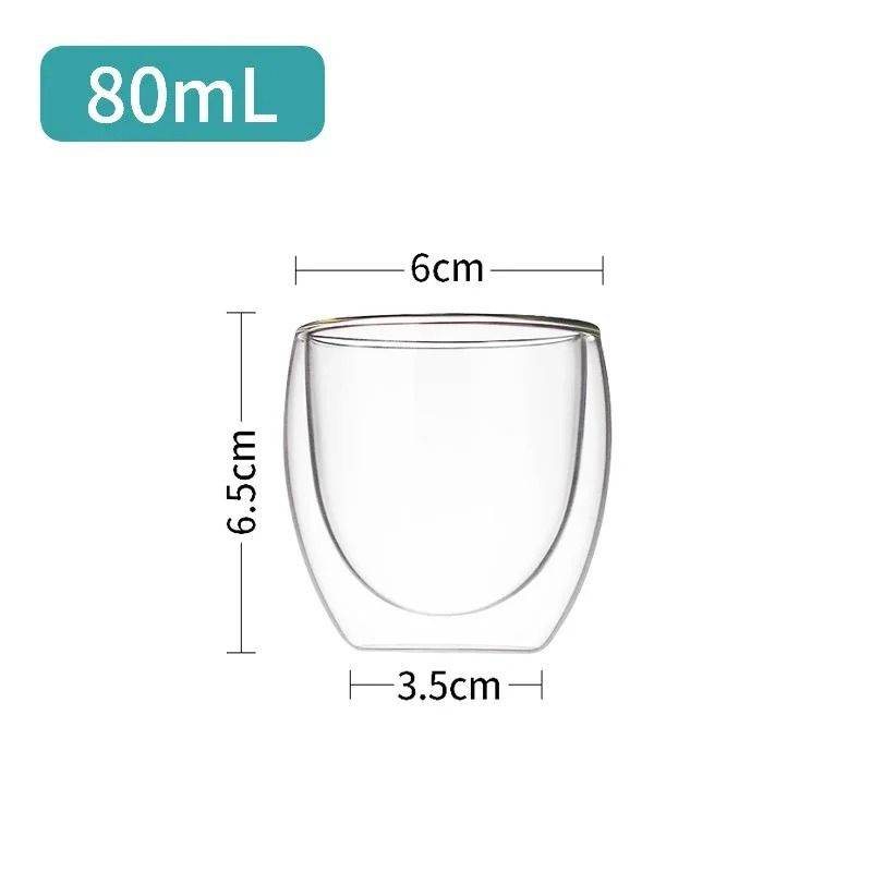 DoubleWall Insulated Glass Mug HighPerformance HeatResistant Tumbler For Coffee Whiskey Cocktails 7