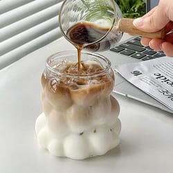 ins 3d rose glass cup – unique heat-resistant tumbler & high-performance floral juice mug