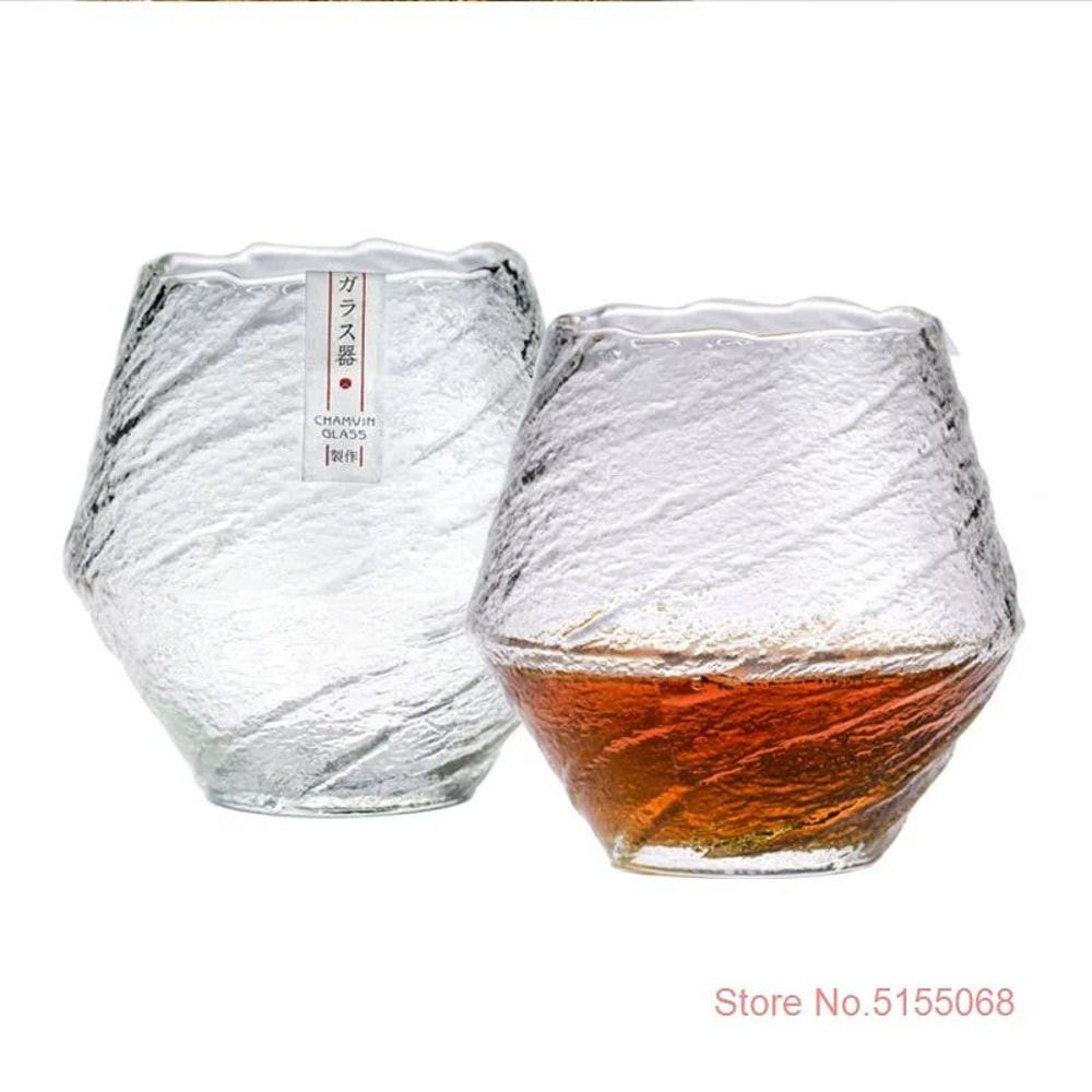 Japanese Hazy Air Whiskey Tumbler HighPerformance Hammer Pattern Brandy Wine Glass 5