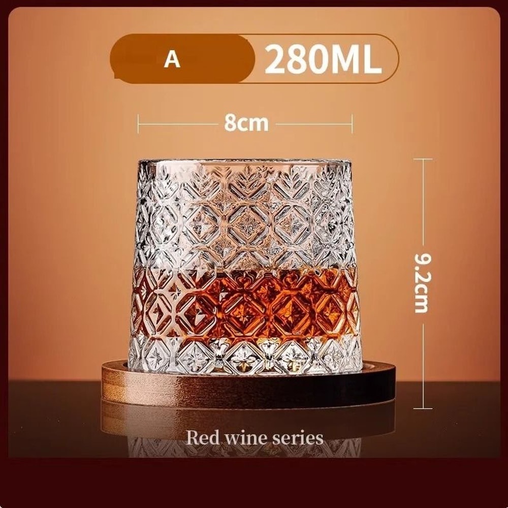 Rotating Crystal Whiskey Tumbler HighPerformance Spinning Brandy Glass With Centrifugal Precision 12