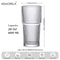 KEMORELA Ribbed Glass Tumbler HighPerformance 590ML Large Capacity Drinking Glasses For Iced Coffe 5