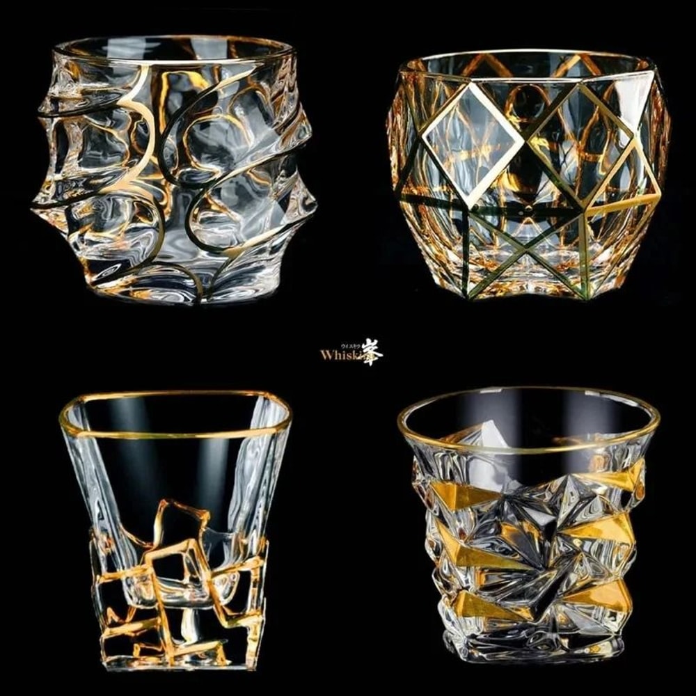 Gold Line Crystal Whiskey Tumblers HighPerformance Luxury Barware For Spirits Cocktails 2