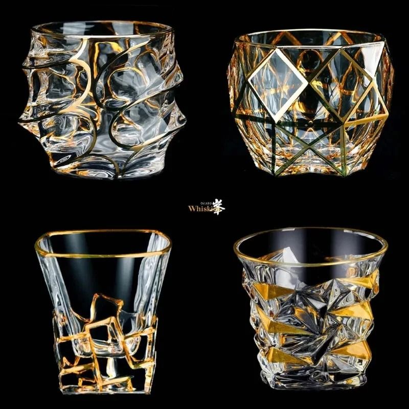 Gold Line Crystal Whiskey Tumblers HighPerformance Luxury Barware For Spirits Cocktails 2