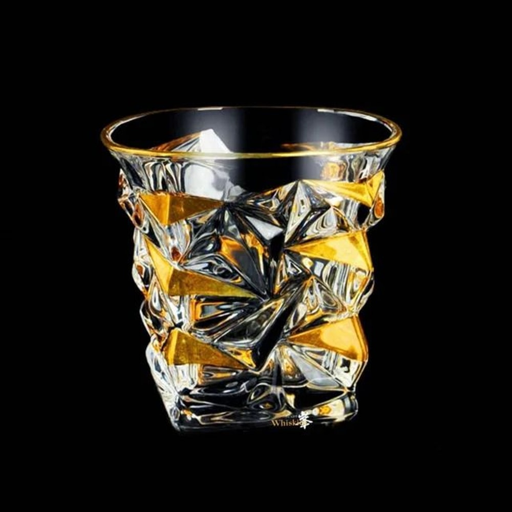 Gold Line Crystal Whiskey Tumblers HighPerformance Luxury Barware For Spirits Cocktails 8