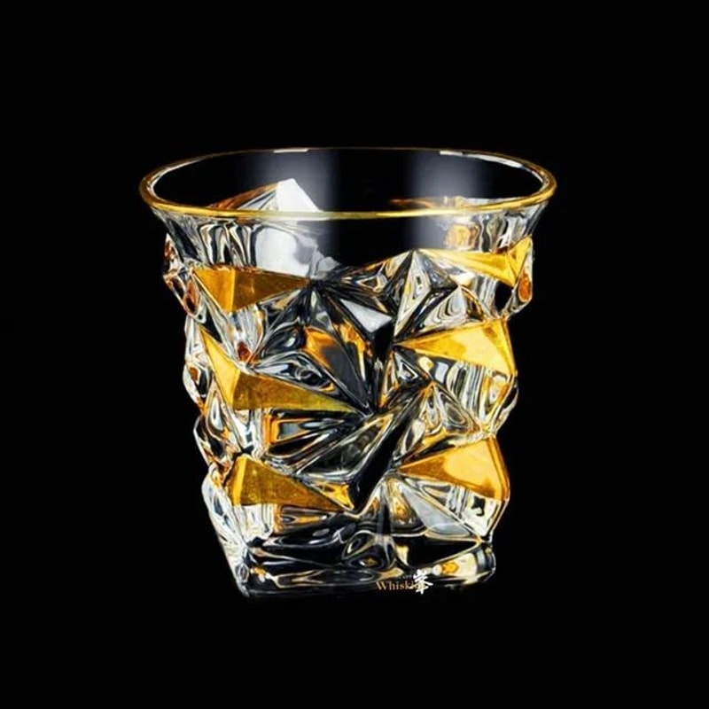 Gold Line Crystal Whiskey Tumblers HighPerformance Luxury Barware For Spirits Cocktails 8