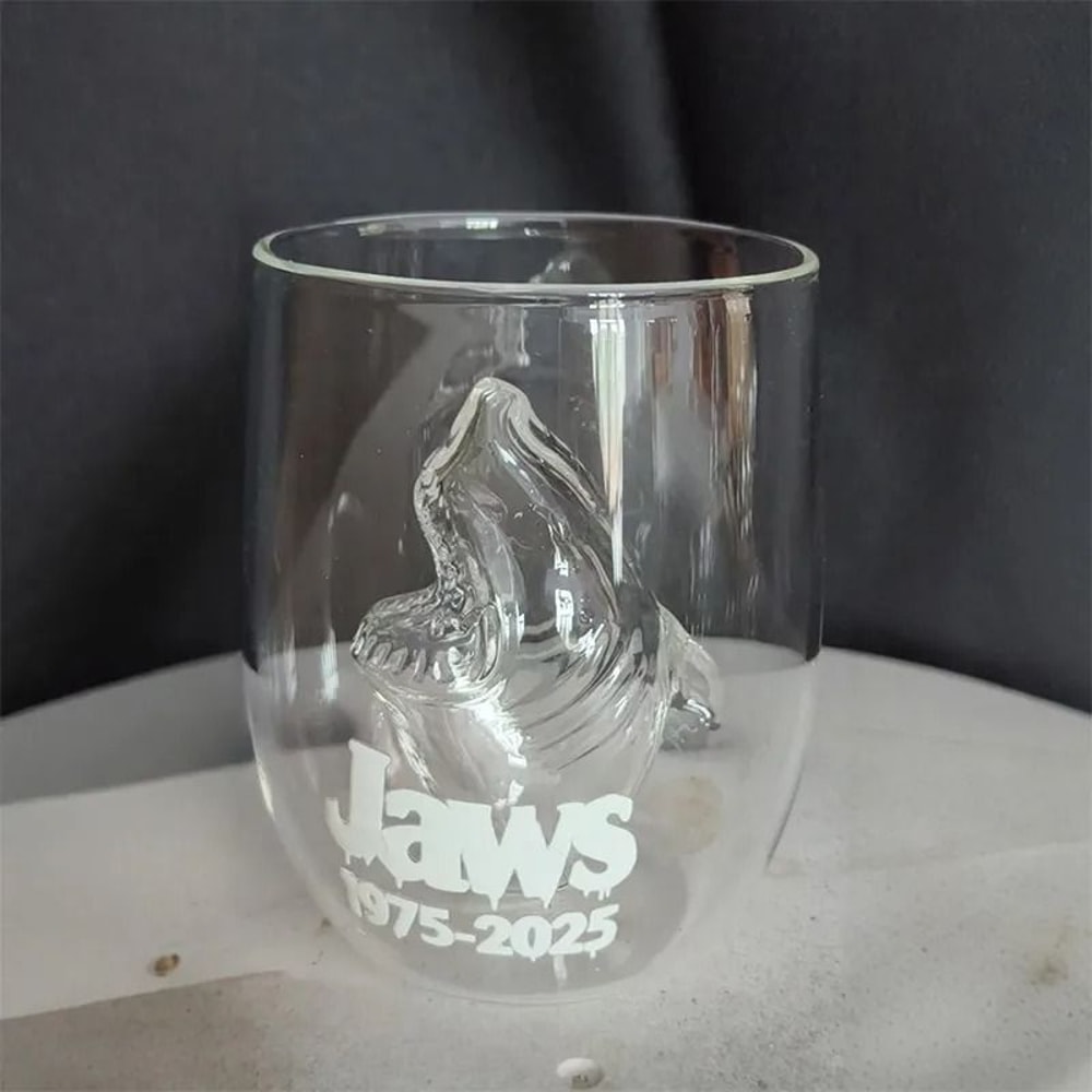 Jaws 50th Anniversary Limited Edition Glass HighPerformance Bruce Shark Collectible Whiskey Tumble 2