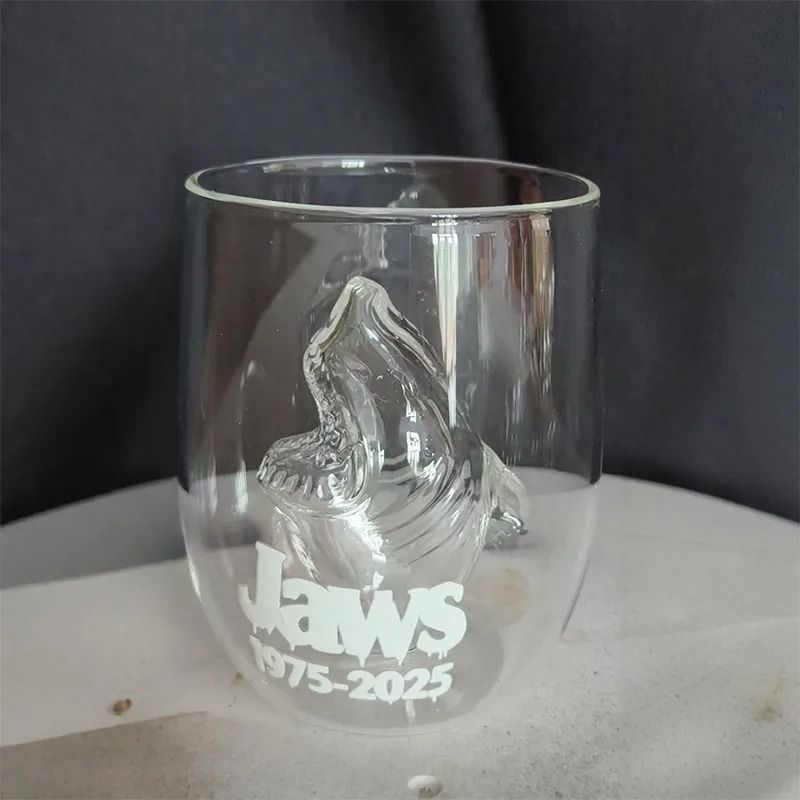 Jaws 50th Anniversary Limited Edition Glass HighPerformance Bruce Shark Collectible Whiskey Tumble 2