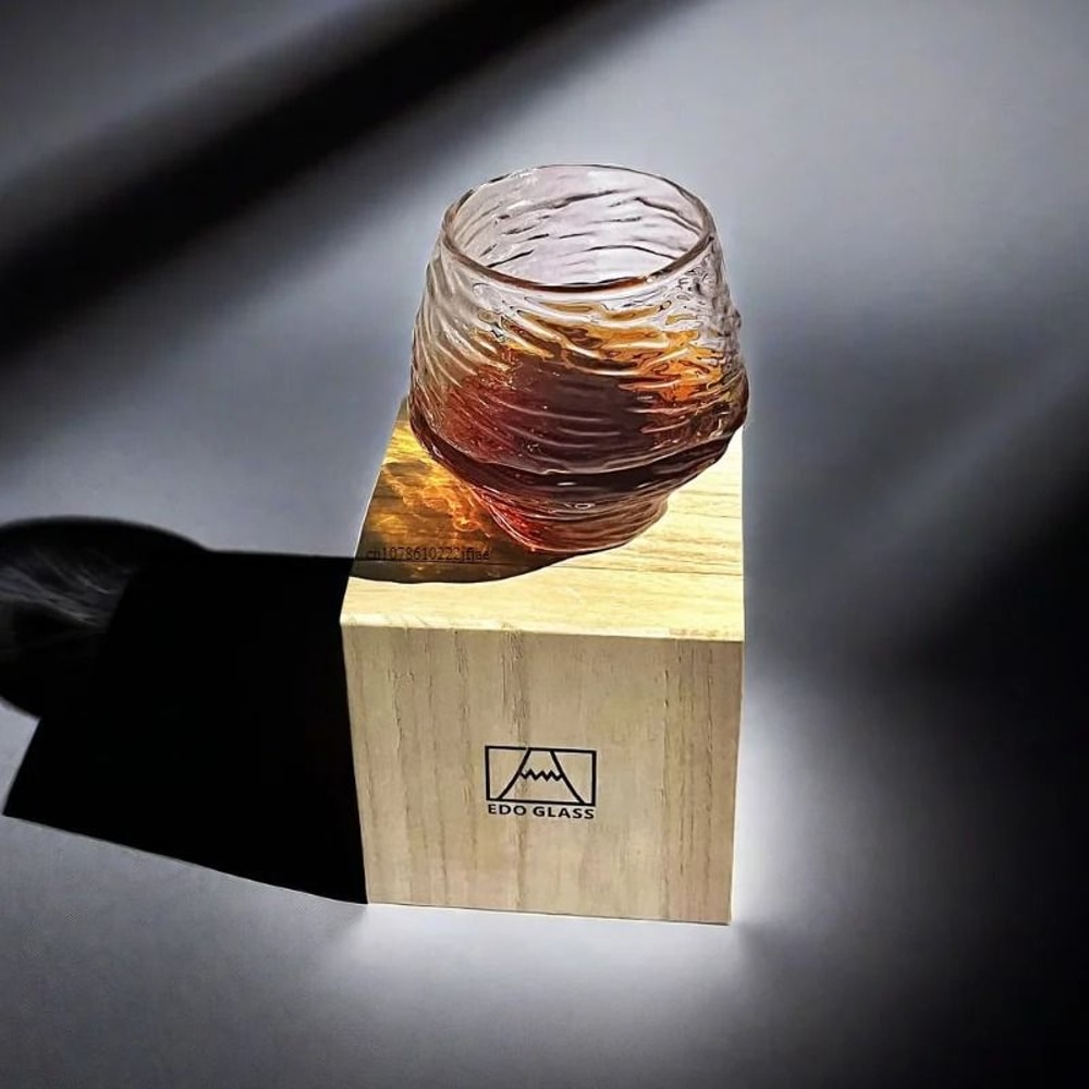 Japanese Retro Hazy Hammer Whiskey Tumbler HighPerformance 380ml Drinkware For Cognac Brandy 4