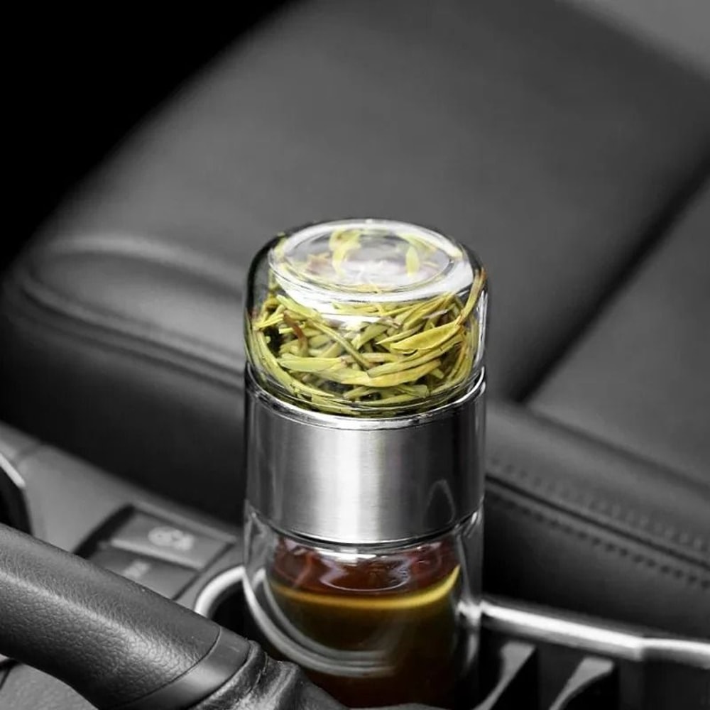 390ML DoubleLayer Borosilicate Tea Infuser HighPerformance Thermal Tumbler With Precision Filter 2