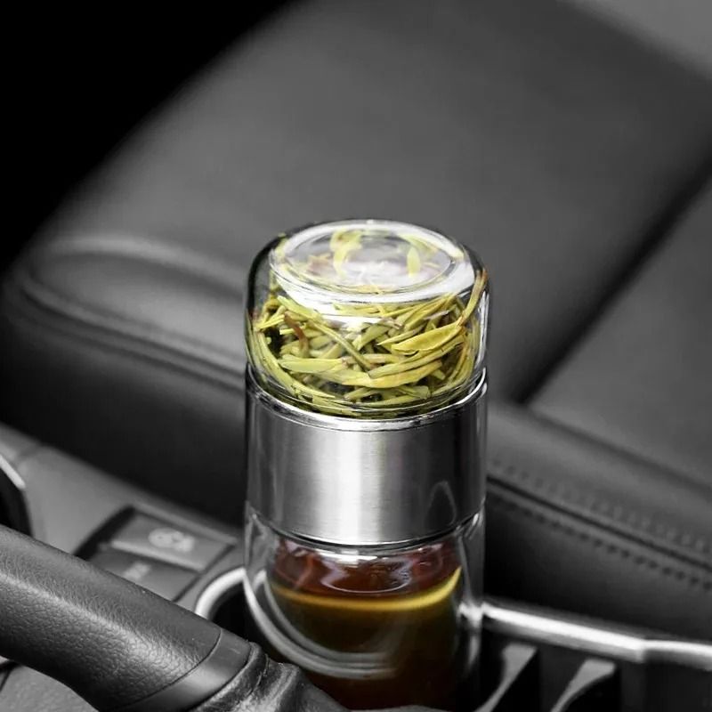 390ML DoubleLayer Borosilicate Tea Infuser HighPerformance Thermal Tumbler With Precision Filter 2