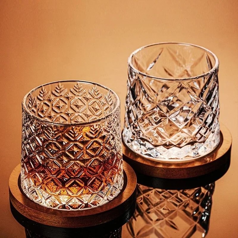 Rotating Crystal Whiskey Tumbler HighPerformance Spinning Spirits Glass With Centrifugal Aeration 2