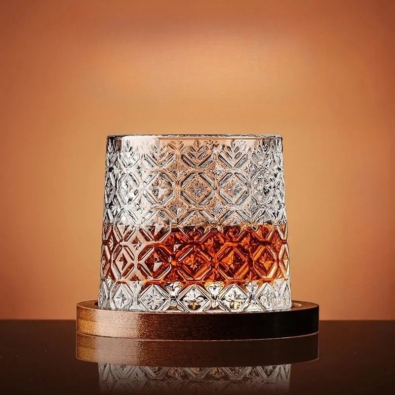 Rotating Crystal Whiskey Tumbler HighPerformance Spinning Spirits Glass With Centrifugal Aeration 8
