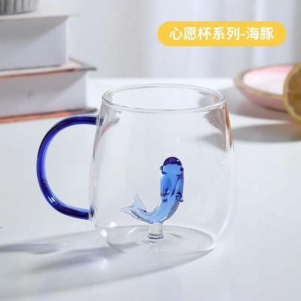 Creative 3D Cartoon Animal Glass Mug HighPerformance Thermal Coffee Milk Tea Breakfast Cup 12