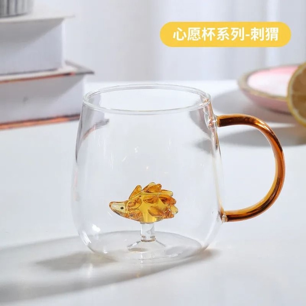 Creative 3D Cartoon Animal Glass Mug HighPerformance Thermal Coffee Milk Tea Breakfast Cup 7