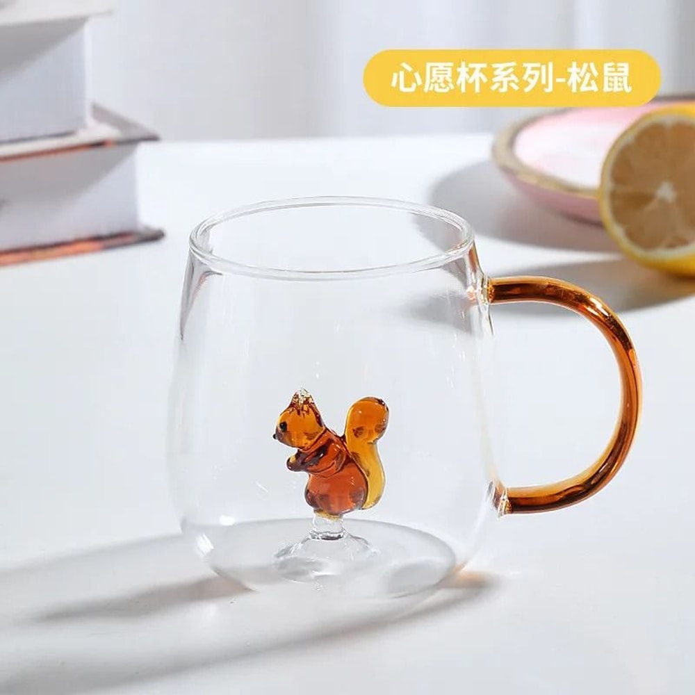 Creative 3D Cartoon Animal Glass Mug HighPerformance Thermal Coffee Milk Tea Breakfast Cup 8