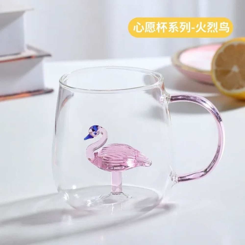 Creative 3D Cartoon Animal Glass Mug HighPerformance Thermal Coffee Milk Tea Breakfast Cup 14