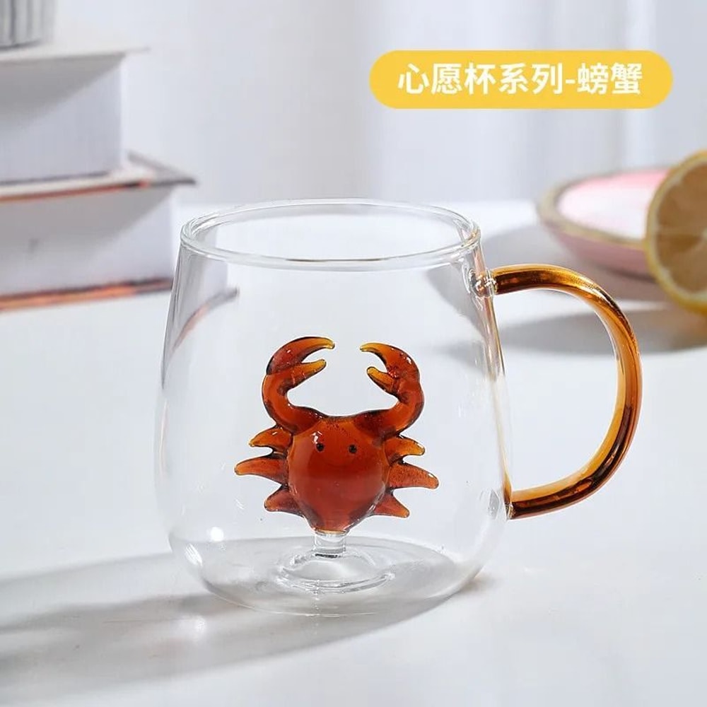 Creative 3D Cartoon Animal Glass Mug HighPerformance Thermal Coffee Milk Tea Breakfast Cup 15