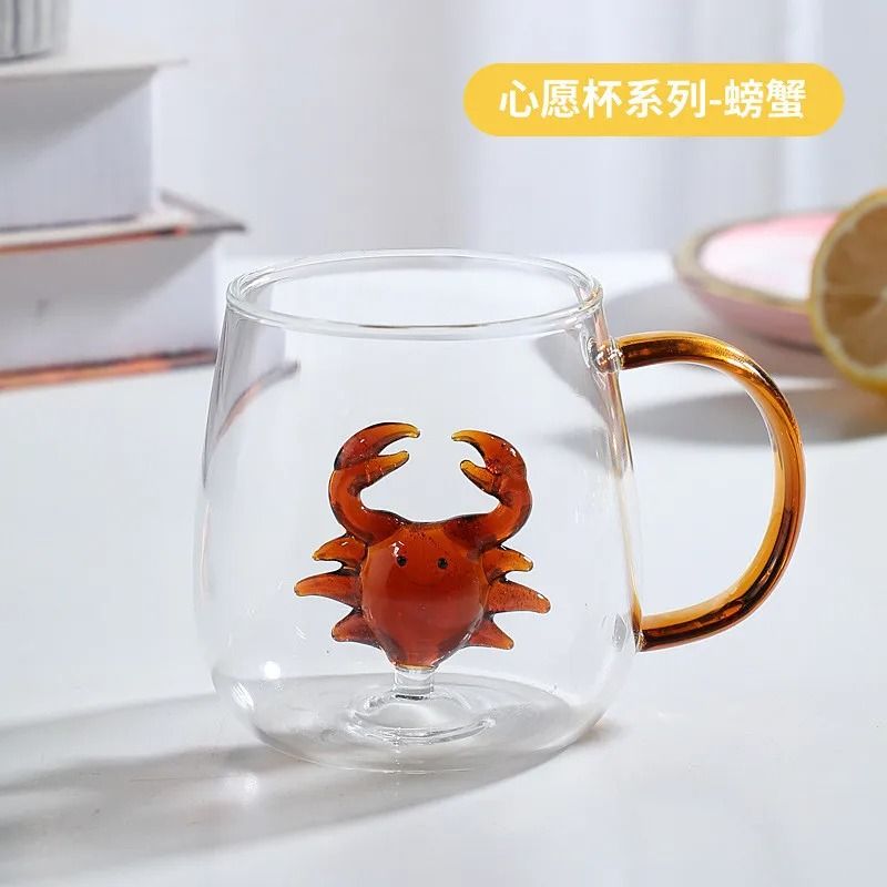 Creative 3D Cartoon Animal Glass Mug HighPerformance Thermal Coffee Milk Tea Breakfast Cup 15