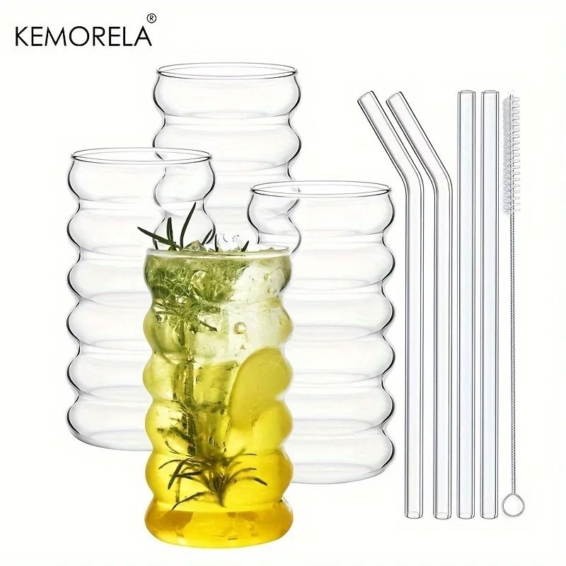 Creative Transparent Ripple Mug HighPerformance HeatResistant Glass Tumbler For Coffee Tea Juice 7