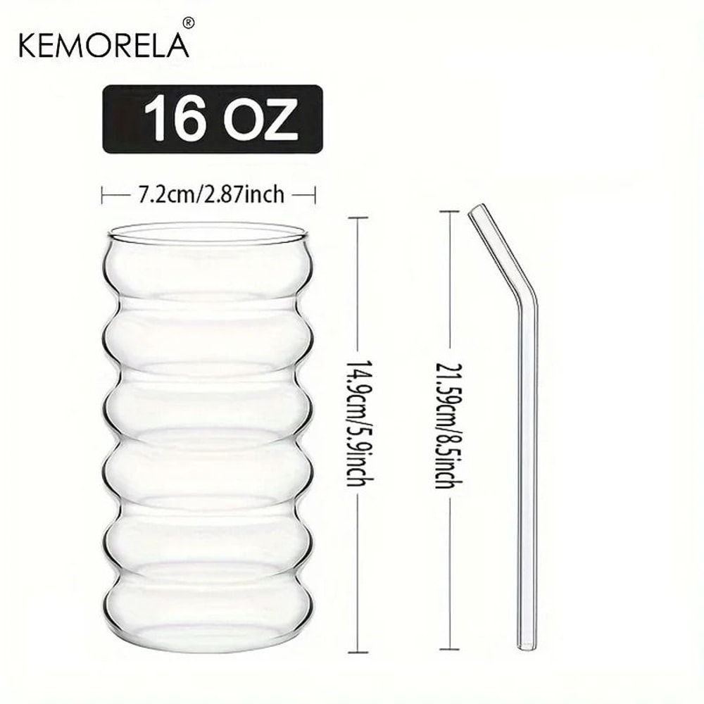 Creative Transparent Ripple Mug HighPerformance HeatResistant Glass Tumbler For Coffee Tea Juice 6