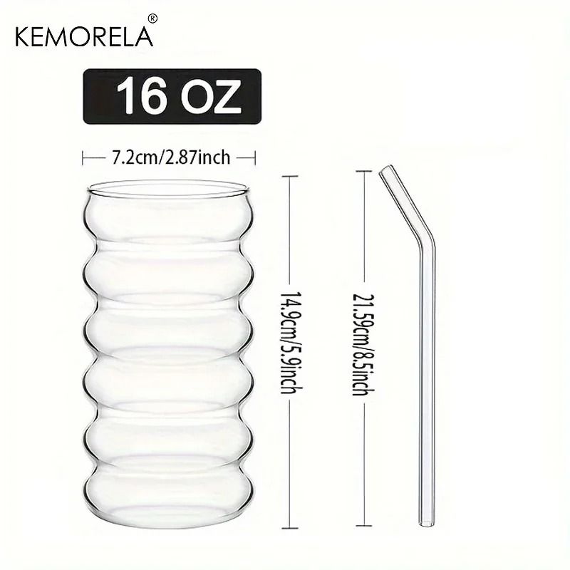 Creative Transparent Ripple Mug HighPerformance HeatResistant Glass Tumbler For Coffee Tea Juice 6