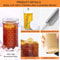 Premium 24oz Glass Tumbler Set HighPerformance Reusable Boba Iced Coffee Mason Jars 4