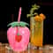Hawaii Strawberry Glassware Set HighPerformance 4Piece Drinking Tumbler For Juice Cold Beverages 2
